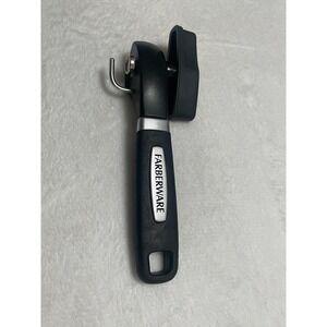 Farberware Black Manual Can Opener Smooth Edge Ergonomic Handle Kitchen Tool